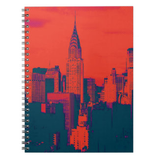 Carnet Pop Style Rouge Retro Art New York City