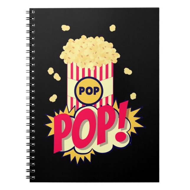 Carnet Popcorn Vintage Retro Funny (Devant)