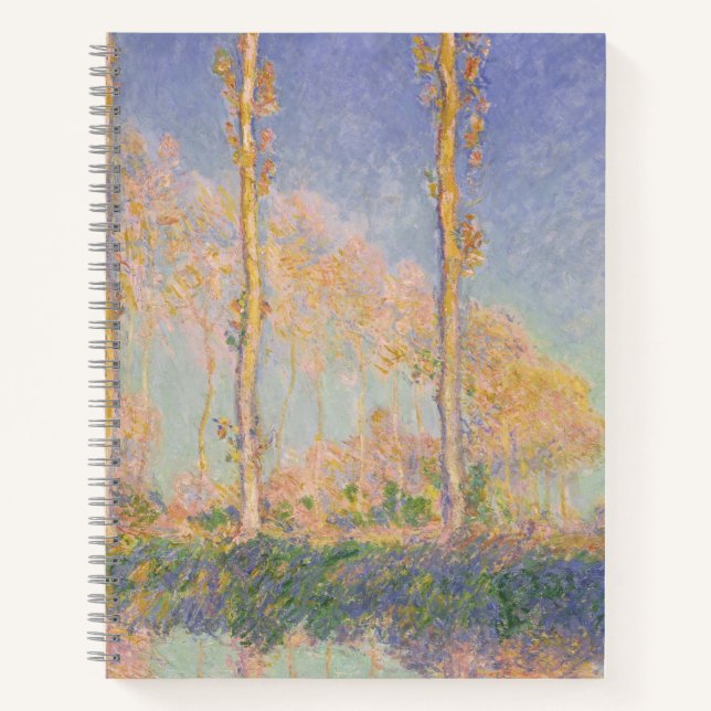 Carnet Poplars, impressionist landscape, Claude Monet (Devant)