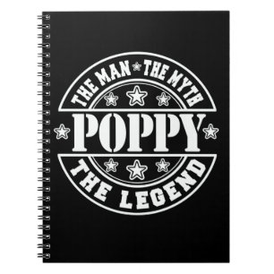 Carnet Poppy L'Homme Le Mythe La Légende Fête des pères