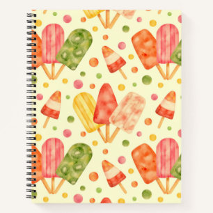 Carnet Popsicles colorés d'aquarelle