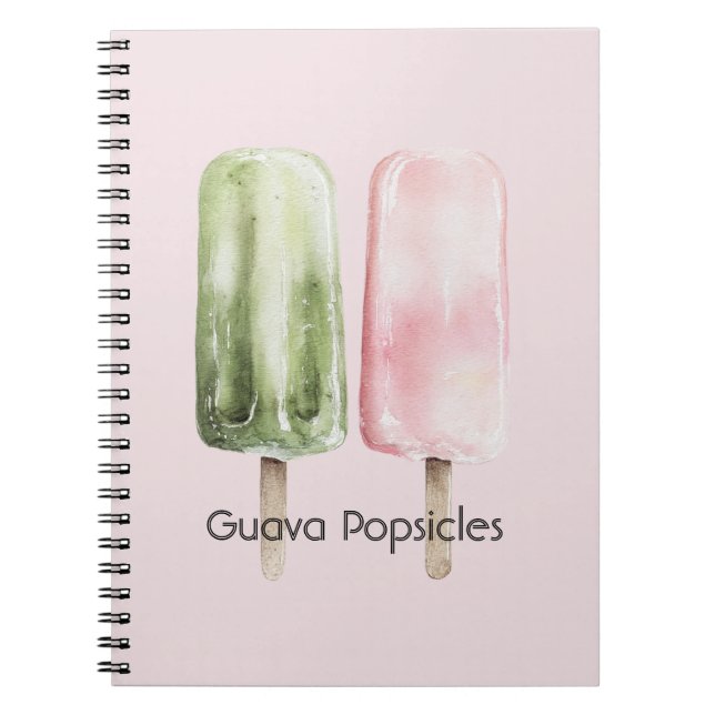 Carnet Popsicles Guave Verte Menthe Rose (Devant)
