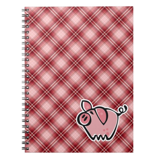 Carnet Porc rouge de plaid (Devant)