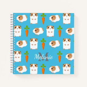 Carnet Porcs et carottes de Guinée mignons Personnalisé