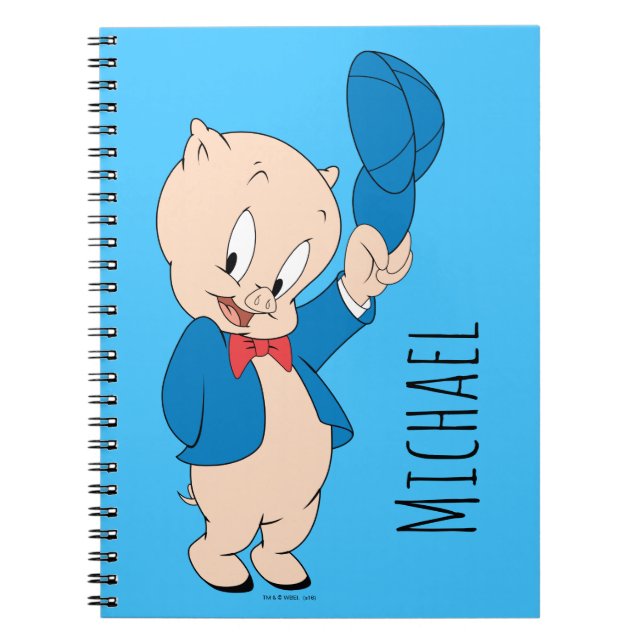 Carnet Porky Pig | Chapeau qui s'envole (Devant)