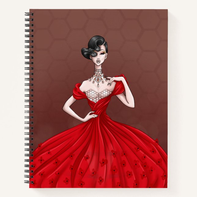 Carnet Portable à miel (rouge/jaune) (Devant)