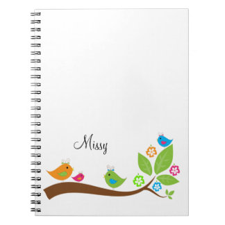 Carnet Portable adorable Four Little Birdies