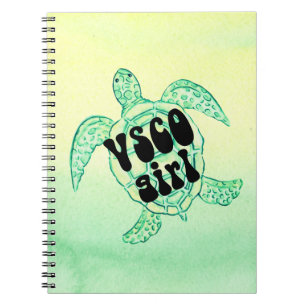 Carnet Portable fille vsco tortue de mer