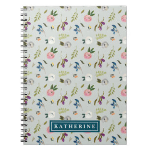 Carnet Portable floral personnalisé Spiral