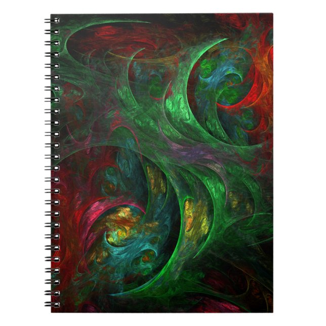 Carnet Portable Genesis Green Art Abstrait (Devant)