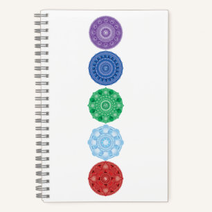 Carnet Portable Mandala multicolore à cinq éléments