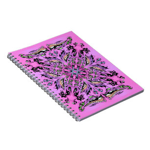 Carnet Portable Mandala violet gothique