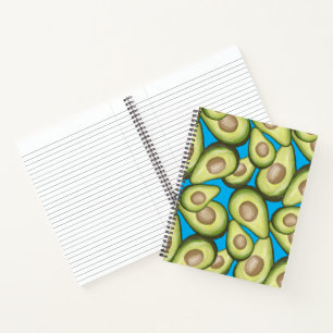 Carnet Portable Motif Vegan Avocado Coupé Gourmet