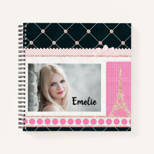 Carnet Portable Spiral Photo Girl's