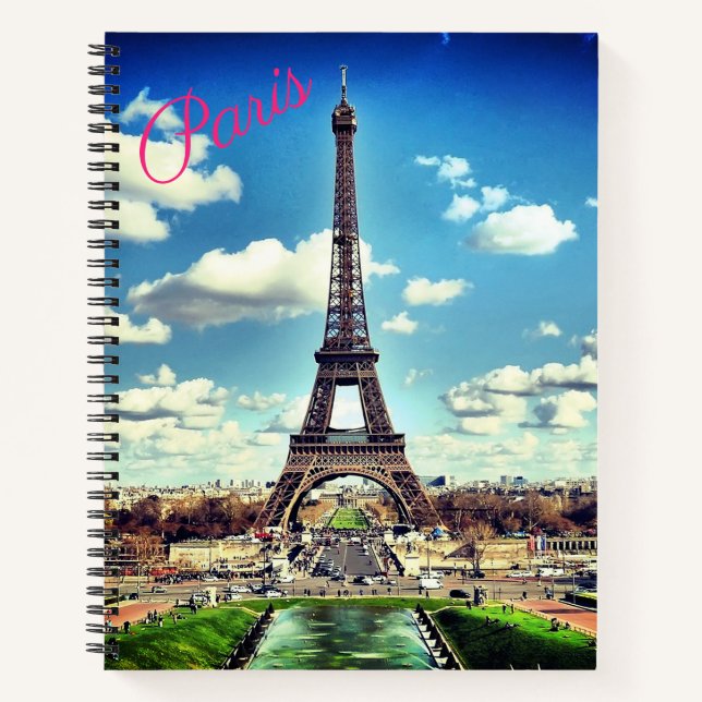 Carnet Portable Spiral Tour Eiffel à thème Paris (Devant)
