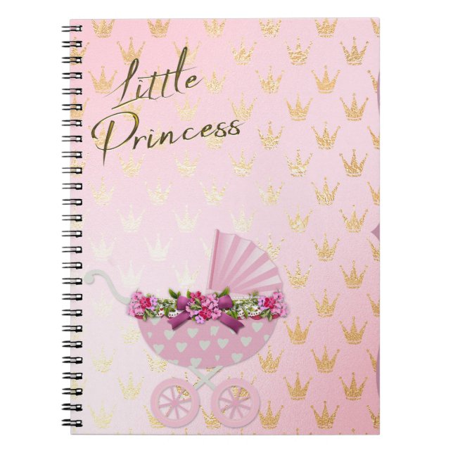 Carnet Porte bébé Little Princess Pink & Gold Crown (Devant)