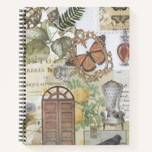 Carnet Porte Botanique Vintage Ephémère Découpage