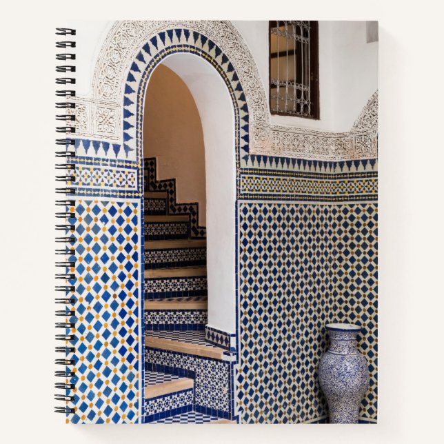 Carnet Porte carrelée marocaine (Devant)