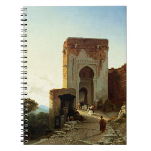 Carnet Porte de Justice, Alhambra, Grenade (huile sur la
