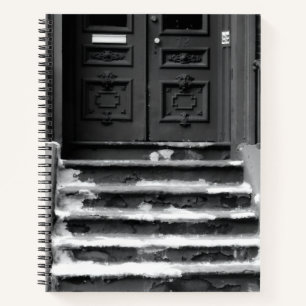 Carnet Porte de la vieille ville et escalier Peinture usé