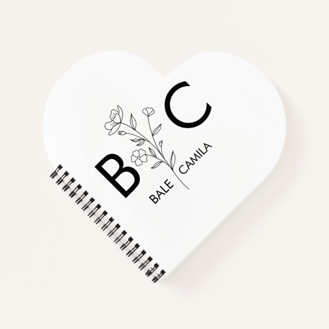 Carnet Porte-documents personnalisé à monogramme, personn (Devant)