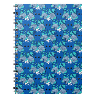 Carnet Porte-documents Pieuvre Bleue Mignonne