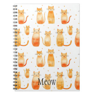 Carnet Portes et chats orange mignons