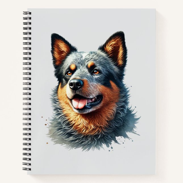Carnet Portrait aquarelle de Berger Allemand (Devant)