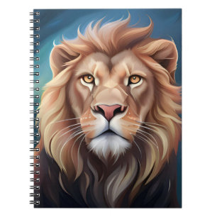 Carnet Portrait Art numérique Lion-56556