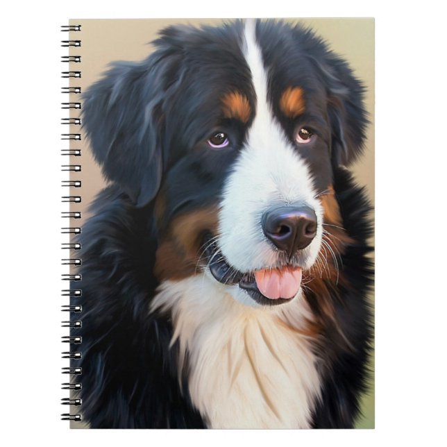 Carnet Portrait bernois de chien de montagne (Devant)