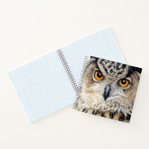 Carnet Portrait d'art de l'aigle Hibou