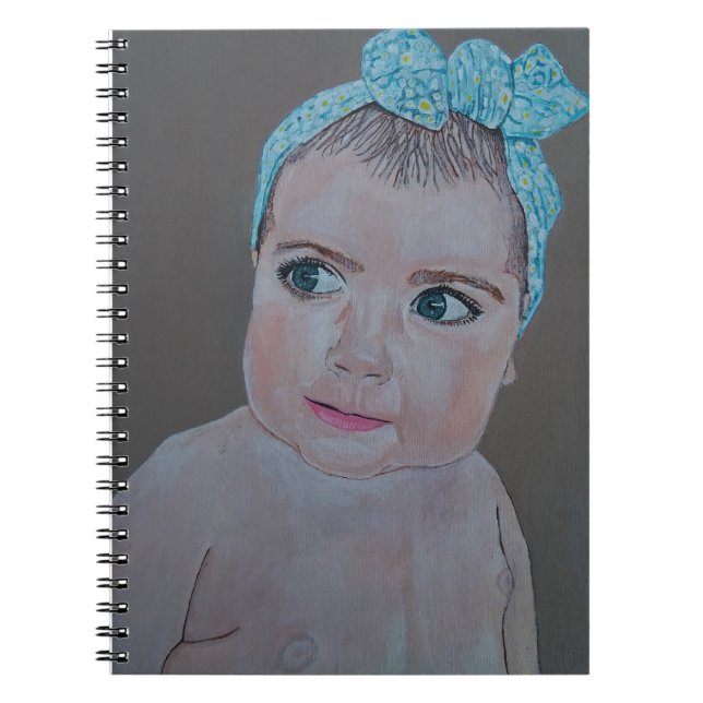 Carnet Portrait de bébé peint par Alfred Fox (Devant)