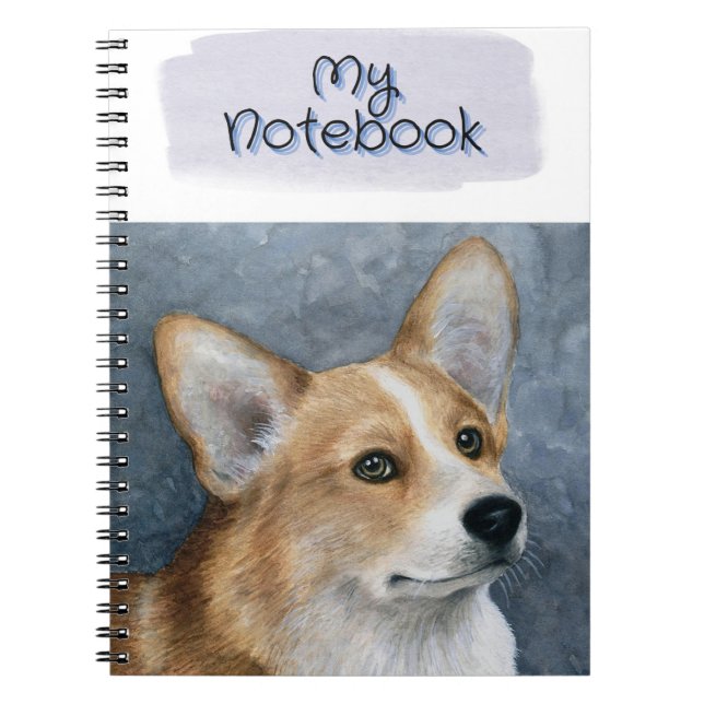Carnet Portrait de Chien de Corgi 89 art (Devant)