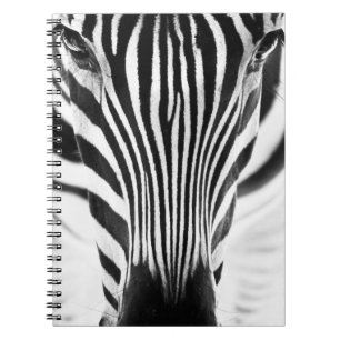 Carnet Portrait de closeup en noir et blanc d'un zèbe