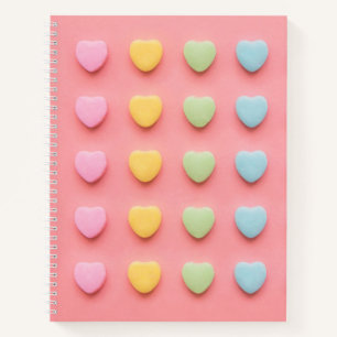 Carnet Portrait de Coeurs de bonbons