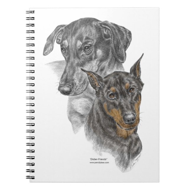 Carnet Portrait de deux Dobermans (Devant)