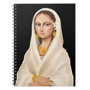 Carnet Portrait de femme élégante Illustration d'art cu