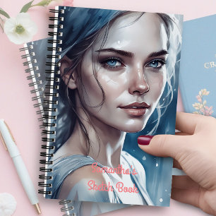 Carnet Portrait de femme féminine et belle dans des teint