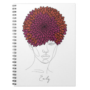 Carnet Portrait de fleur de naissance personnalisé de nov