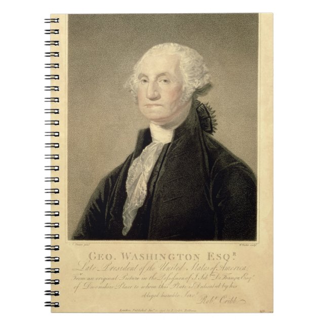 Carnet Portrait de George Washington, gravé par William (Devant)