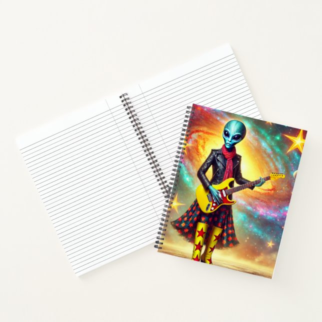 Carnet Portrait de guitare extraterrestre électrique (Intérieur)
