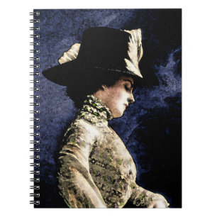 Carnet Portrait de la dame victorienne de style vintage