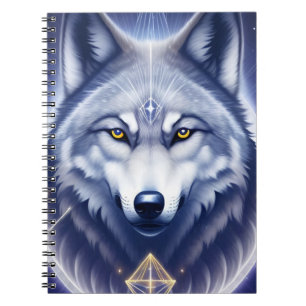 Carnet Portrait de Loup Mystique Art