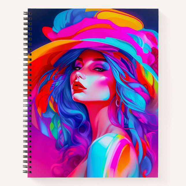 Carnet Portrait de Neon Pop Art (Devant)