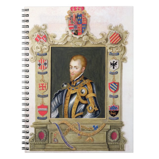 Carnet Portrait de roi de Philip II de l'Espagne (Devant)