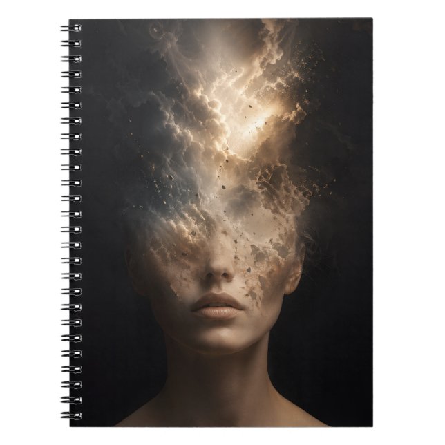 Carnet Portrait de visage éthéré se dissolvant | Esprit s (Devant)