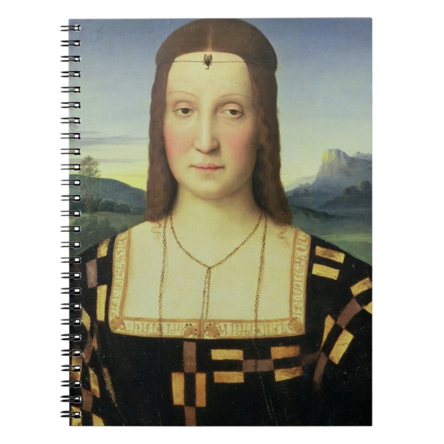 Carnet Portrait d'Elizabeth Gonzaga, c.1504 (huile sur le (Devant)