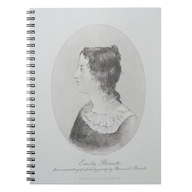 Carnet Portrait d'Emily Bronte (1818-48) gravé par Wal (Devant)