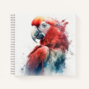 Carnet Portrait d'oiseaux perroquets Peinture animale Fau