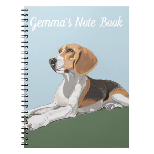 Carnet Portrait d'un Beagle en retrait (Devant)